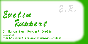 evelin ruppert business card